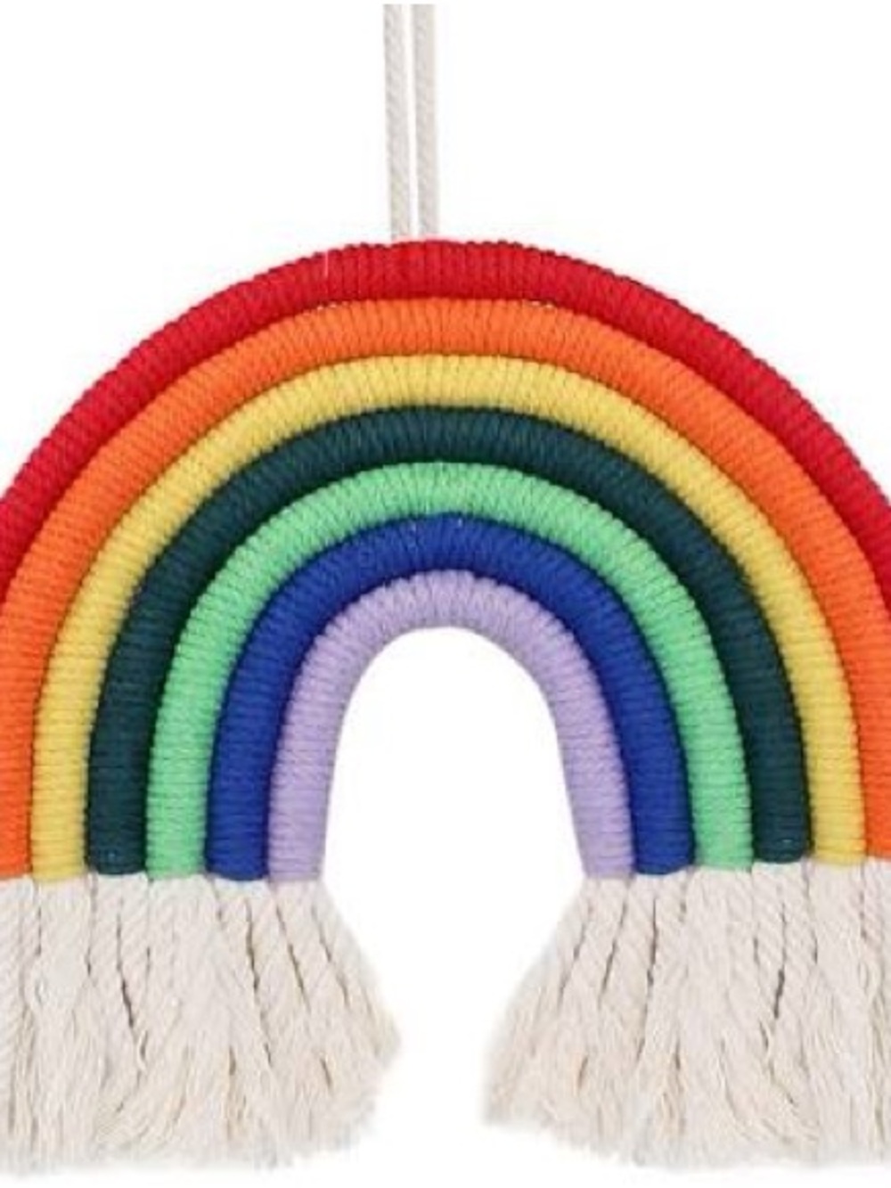 Handmade Rainbow Wall Hanging - Multicolor Macramé Décor